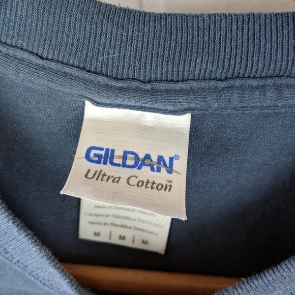 Gildan Blue Act Love Walk T Shirt Tee Top Men's Medium - Picture 3 of 5